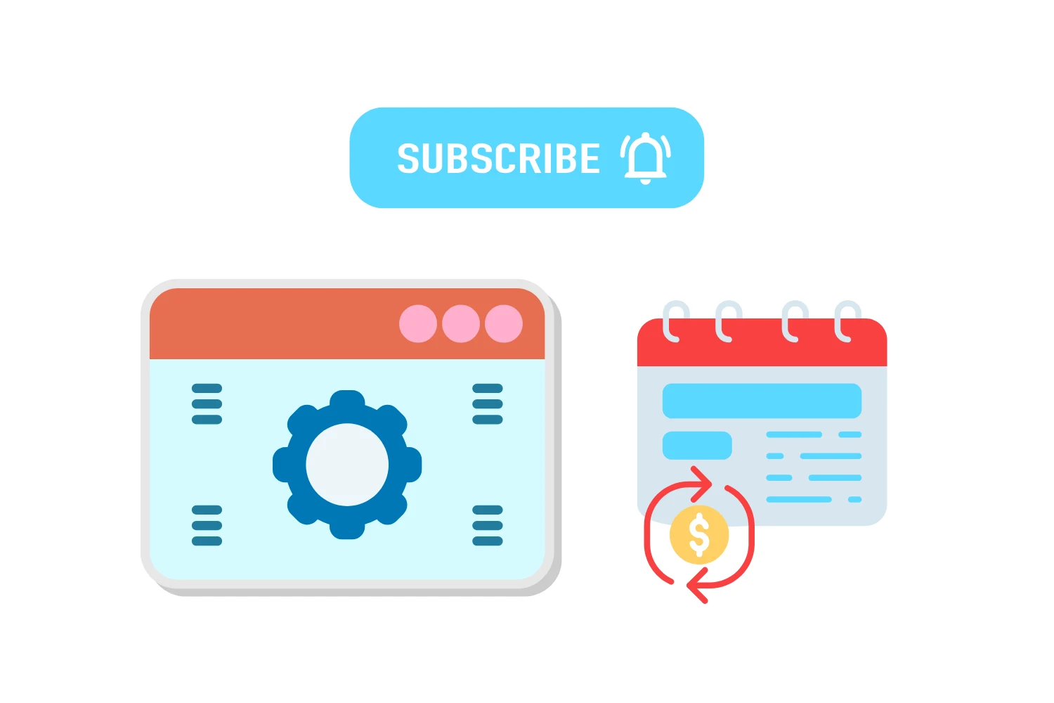 Modern business website displayed on laptop and mobile showing subscription-based website rental service